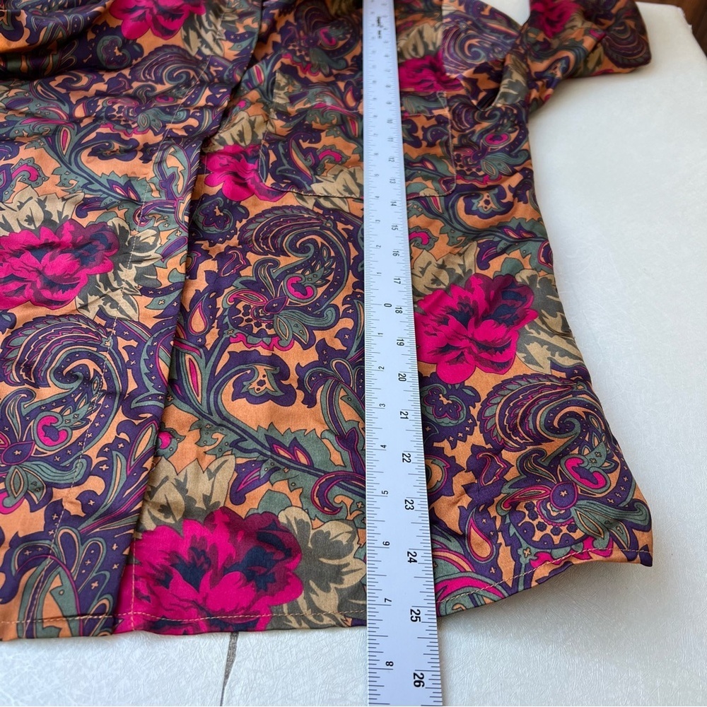Vintage Christian Dior Chemises Vintage Rayon Button Down Blouse Women’s Size 6 - Picture 4 of 8